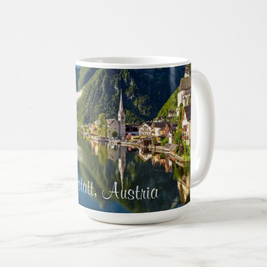 Panoramafoto Hallstatt, Österreich Kaffeetasse (VorderseiteRechts)