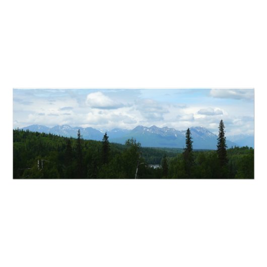 Panoramafotografie der Alaskagebirgskette Fotodruck (Vorne)
