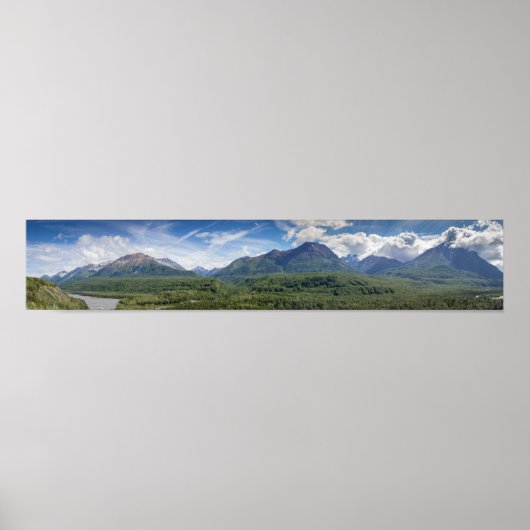 Panoramagebirge Foto Alaska Poster (Vorne)
