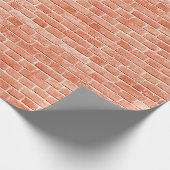 Panoramahintergrund breite, alte, rote Ziegelwand Geschenkpapier (Ecke)