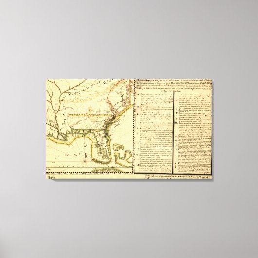 Panoramakarte (Spanische Sprache) Leinwanddruck (Vorderseite)