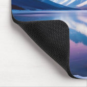 Panoramalandschaft Berge Bergsee Ruhe Mousepad (Ecke)