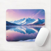 Panoramalandschaft Berge Bergsee Ruhe Mousepad (Mit Mouse)