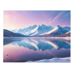 Panoramalandschaft Berge Bergsee Ruhe Notizblock