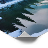 Panoramalandschaft Berge Bergsee Ruhe Poster (Ecke)