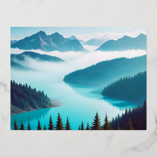 Panoramalandschaft Berge Malerische Natur Folien Feiertagspostkarte