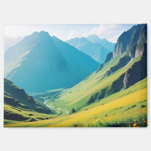 Panoramalandschaft Berge Malerische Natur Magnet