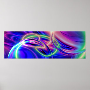 Panoramaposter für Abstrakte digitale Kunst Poster