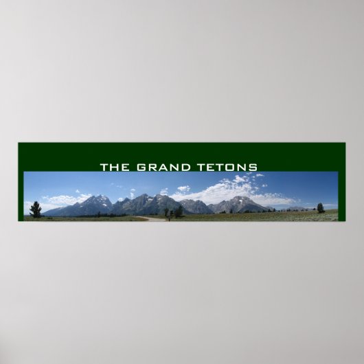 Panoramaposter von Grand Tetons Poster (Vorne)