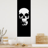 Panoramaposter zum Schädeln - Schwarz/Weiß Pop Kun Poster (Küche)