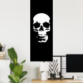 Panoramaposter zum Schädeln - Schwarz/Weiß Pop Kun Poster (Heimbüro)
