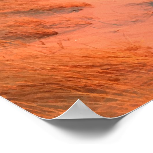 Panoramasee Michigan Sunset Poster (Ecke)