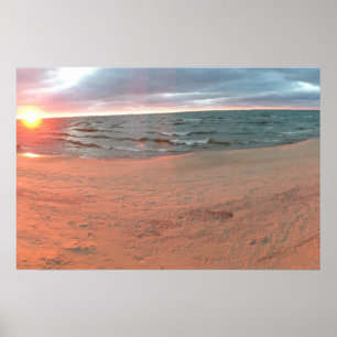 Panoramasee Michigan Sunset Poster