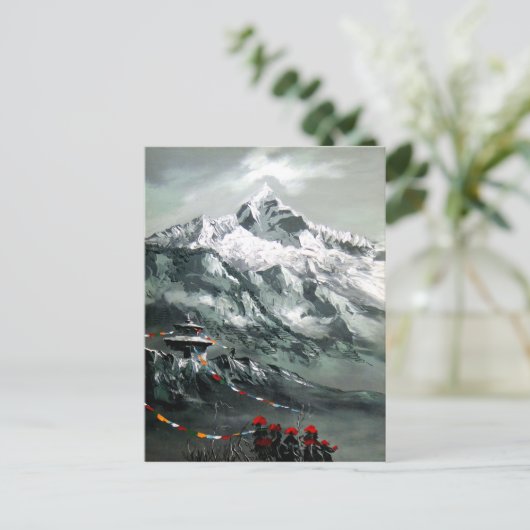 Panoramasicht auf das Everest Base Camp Postkarte (Stehend Vorderseite)