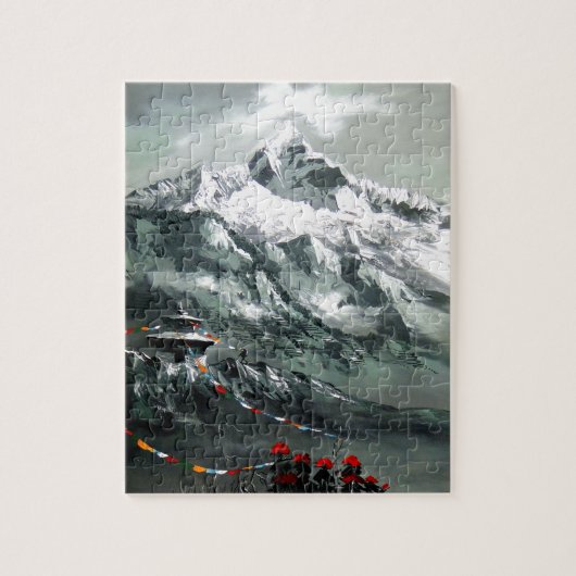 Panoramasicht auf das Everest Base Camp Puzzle (Vertikal)