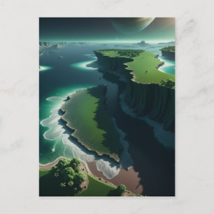 Panoramasicht auf das Königreich Jupiter mit seine Feiertagspostkarte