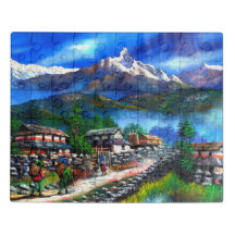 Panoramasicht auf das nepalesische Puzzle im Evere