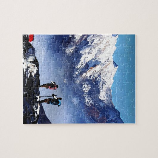 Panoramasicht auf den Ama Dablam Gipfel Everest Mo Puzzle (Horizontal)