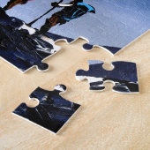 Panoramasicht auf den Ama Dablam Gipfel Everest Mo Puzzle (Seite)