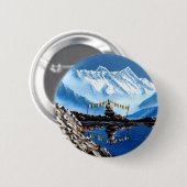 Panoramasicht auf den Berg Nepal von Annapurna Button (Vorne & Hinten)