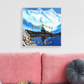 Panoramasicht auf den Berg Nepal von Annapurna Leinwanddruck (Insitu (Wohnzimmer))