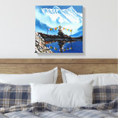 Panoramasicht auf den Berg Nepal von Annapurna Leinwanddruck (Insitu (Schlafzimmer))