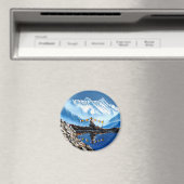 Panoramasicht auf den Berg Nepal von Annapurna Magnet (In Situ (Geschirrspüler))