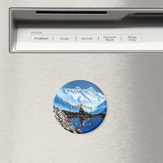 Panoramasicht auf den Berg Nepal von Annapurna Magnet (In Situ (Geschirrspüler))