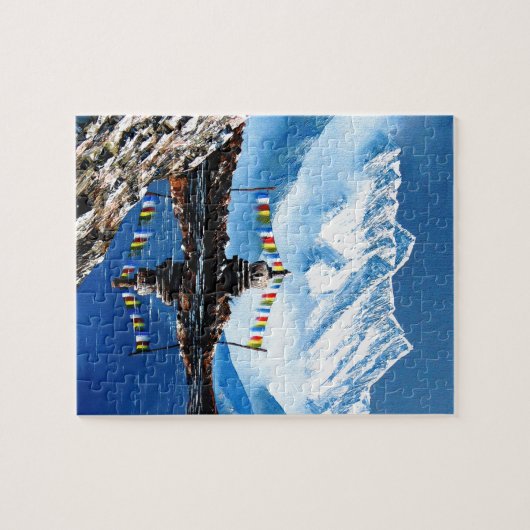 Panoramasicht auf den Berg Nepal von Annapurna Puzzle (Horizontal)
