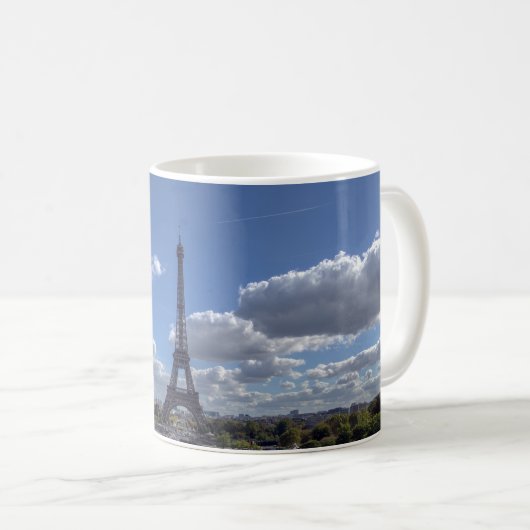 Panoramasicht auf den Eiffelturm - Paris Kaffeetasse (VorderseiteRechts)