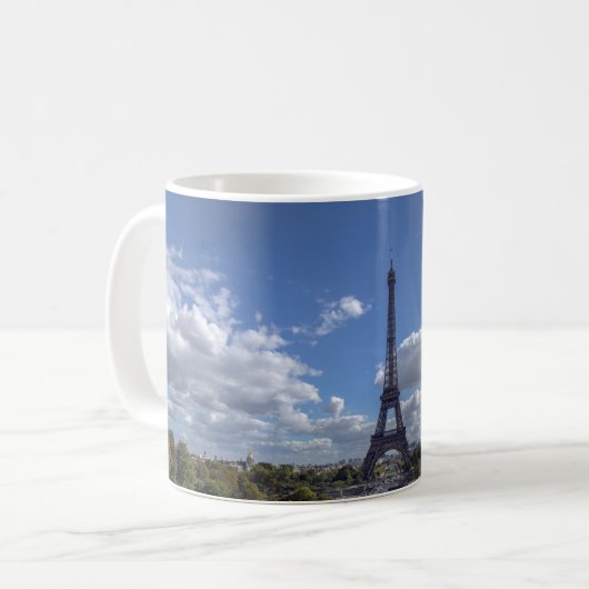 Panoramasicht auf den Eiffelturm - Paris Kaffeetasse (Vorderseite Links)