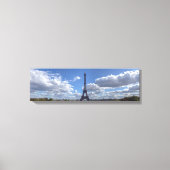 Panoramasicht auf den Eiffelturm von Trocadero aus Leinwanddruck (Vorderseite)