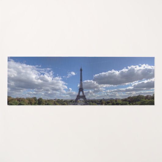 Panoramasicht auf den Eiffelturm von Trocadero aus Yogamatte (Vorderseite (Horizontal))