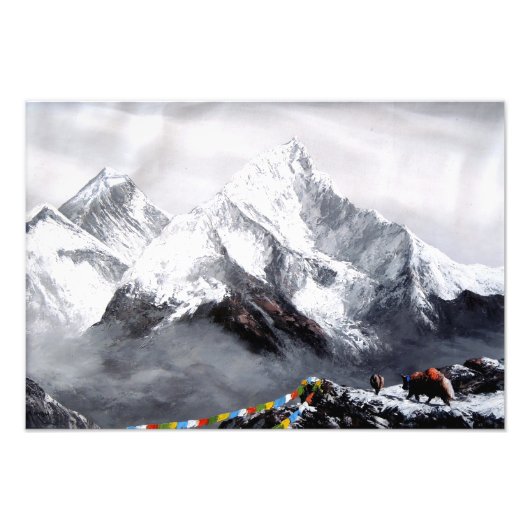 Panoramasicht auf den Everest Mountain Fotodruck (Vorne)