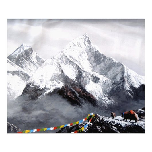Panoramasicht auf den Everest Mountain Fotodruck (Vorne)