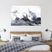 Panoramasicht auf den Everest Mountain Leinwanddruck (Insitu (Schlafzimmer))