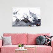 Panoramasicht auf den Everest Mountain Leinwanddruck (Insitu (Wohnzimmer))