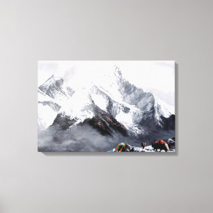 Panoramasicht auf den Everest Mountain Leinwanddruck