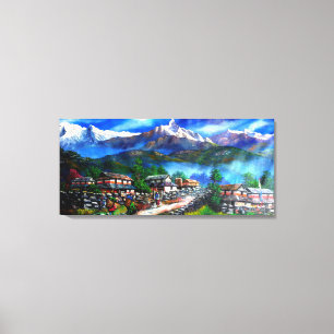 Panoramasicht auf den Everest Mountain Nepal Leinwanddruck