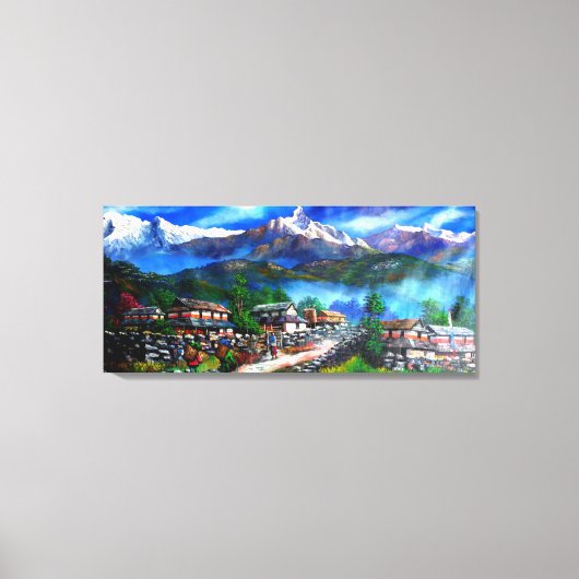 Panoramasicht auf den Everest Mountain Nepal Leinwanddruck (Vorderseite)