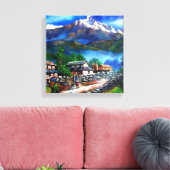 Panoramasicht auf den Everest Mountain Nepal Leinwanddruck (Insitu (Wohnzimmer))