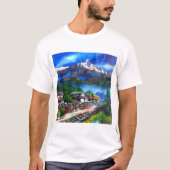 Panoramasicht auf den Everest Mountain Nepal T-Shirt (Vorderseite)