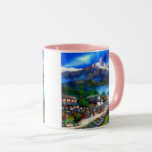 Panoramasicht auf den Everest Mountain Nepal Tasse (VorderseiteRechts)