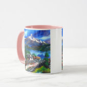 Panoramasicht auf den Everest Mountain Nepal Tasse (Vorderseite Links)