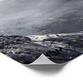 Panoramasicht auf den Everest Mountain Poster (Ecke)