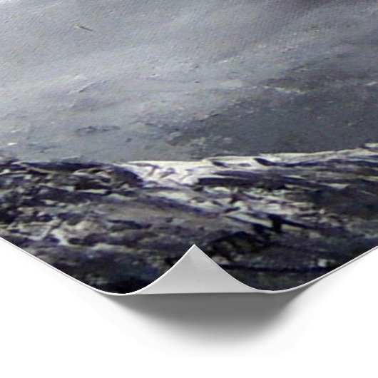 Panoramasicht auf den Everest Mountain Poster (Ecke)