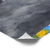 Panoramasicht auf den Everest Mountain Poster (Ecke)