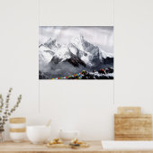Panoramasicht auf den Everest Mountain Poster (Küche)