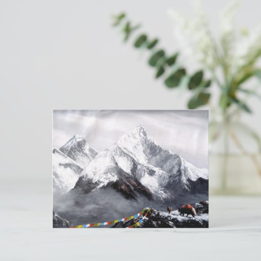 Panoramasicht auf den Everest Mountain Postkarte (Stehend Vorderseite)
