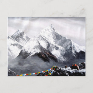 Panoramasicht auf den Everest Mountain Postkarte